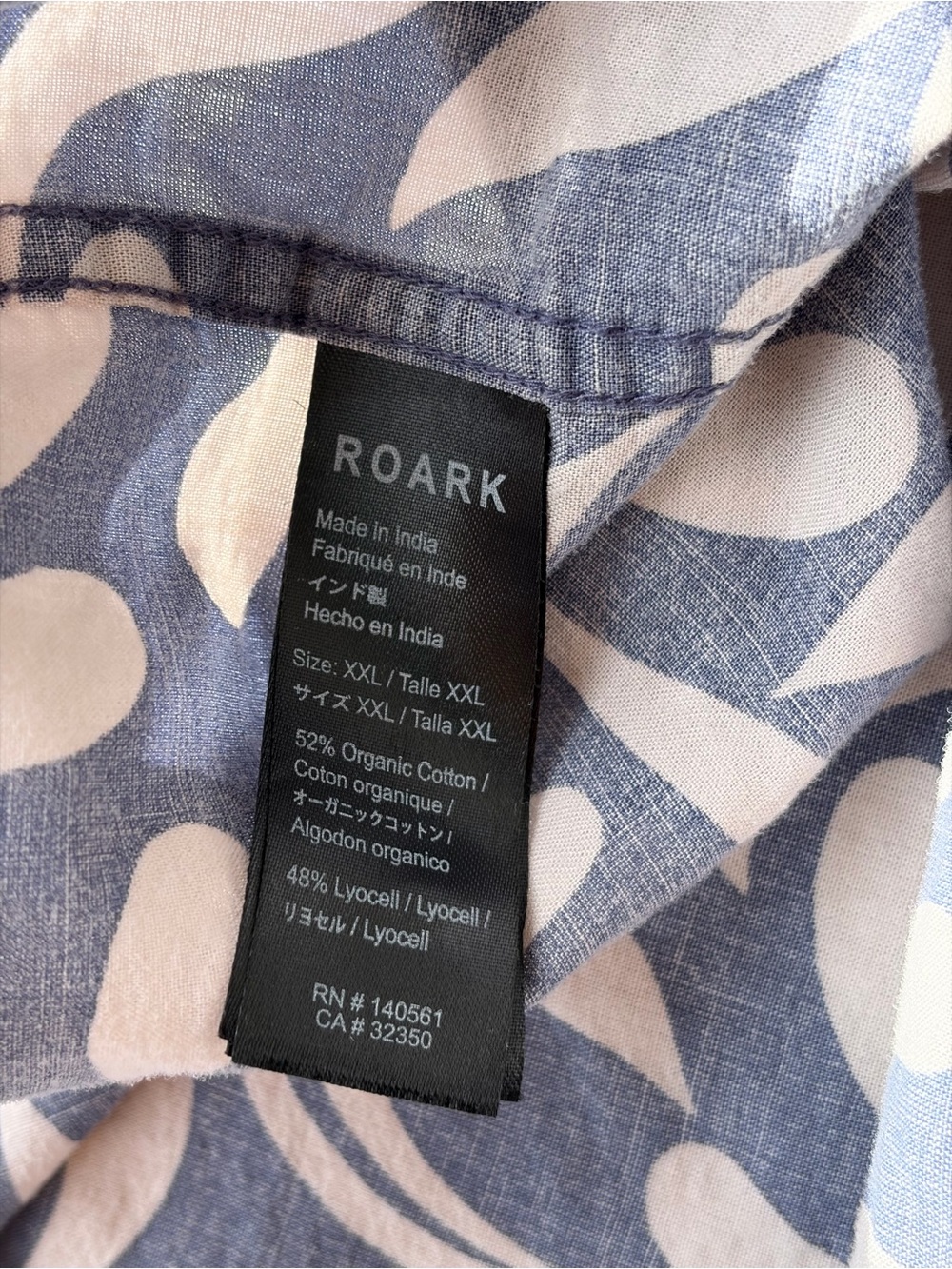 Men's Roark Shirt Multicolor Graphic Print 2XL Surf Beach TIKI Geometric Island - Picture 8 of 12